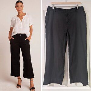 NEW Bella Dahl | Saige Linen/Cotton Wide Leg Crop In Black